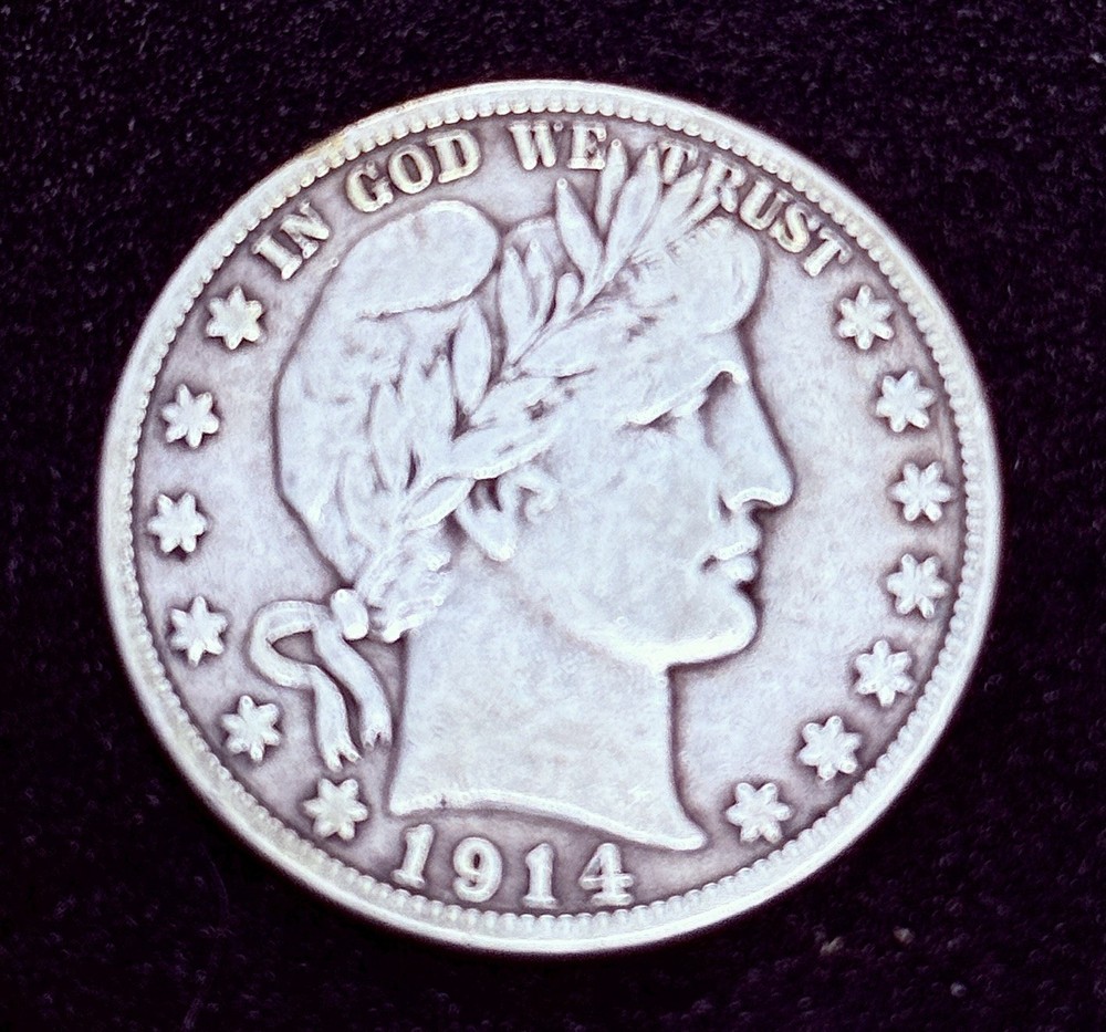1914-S Barber Silver Half Dollar VF