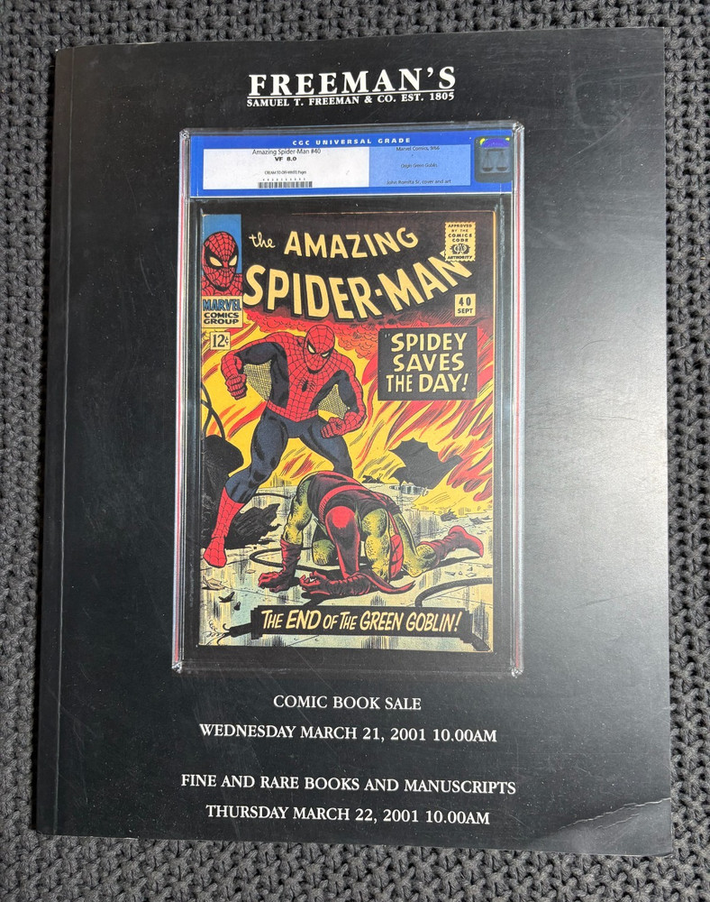 2001 March 21 SAMUEL FREEMAN 116pg Auction Catalog VG+ 4.5 Comics & Scripts