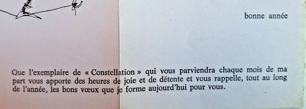 CONSTELLATION newspaper leaflet "HAPPY YEAR" HUMOR