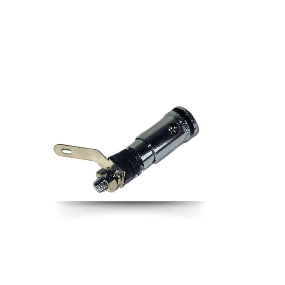Banana Jack, Spring Loaded Binding Post - Red/Black - 8 Gauge - Chrome