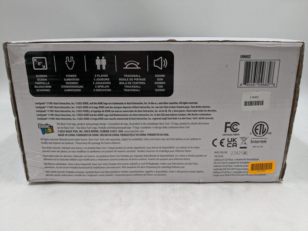 Arcade Classics Atari Centipede Counter Series Arcade Game With 8" Screen