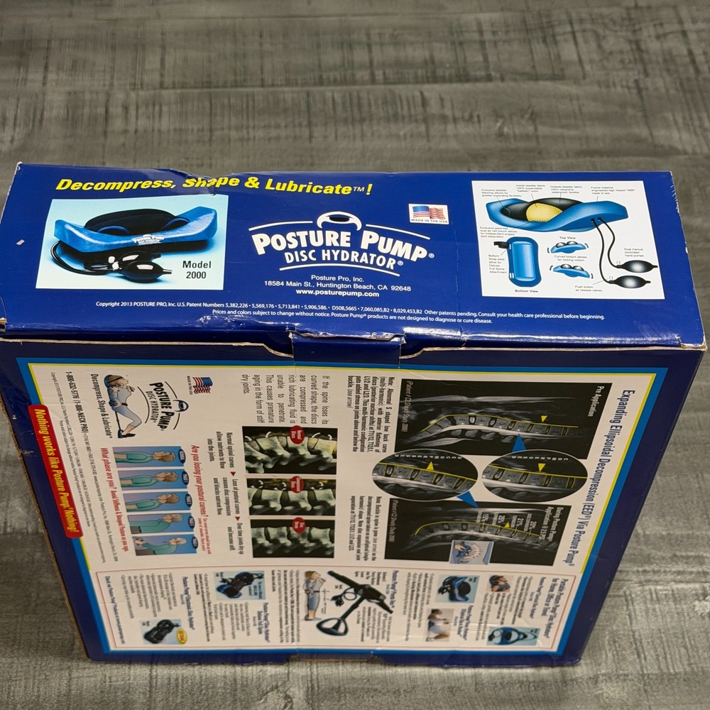 Posture Pump Disc Hydrator Elliptical Rocker Back Model 2000