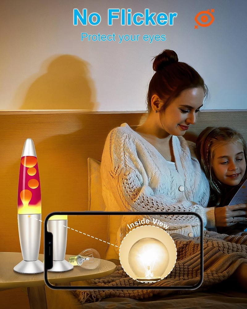 40 Watt Lava Lamp Replacement Bulbs - E17 Intermediate Base, 6-Pack, Compatible