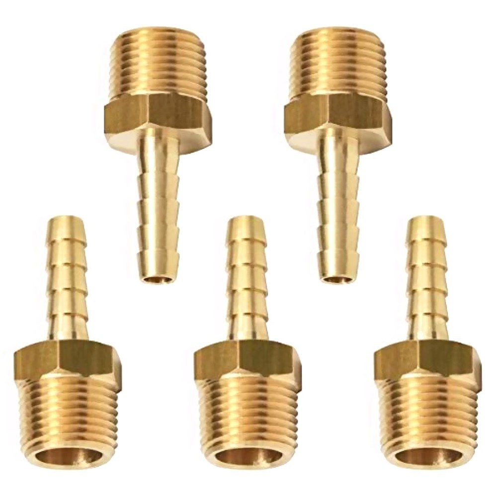 Temperature Resistant Fitting Hydraulic Adapter 5pcs Brass Hose Adapter