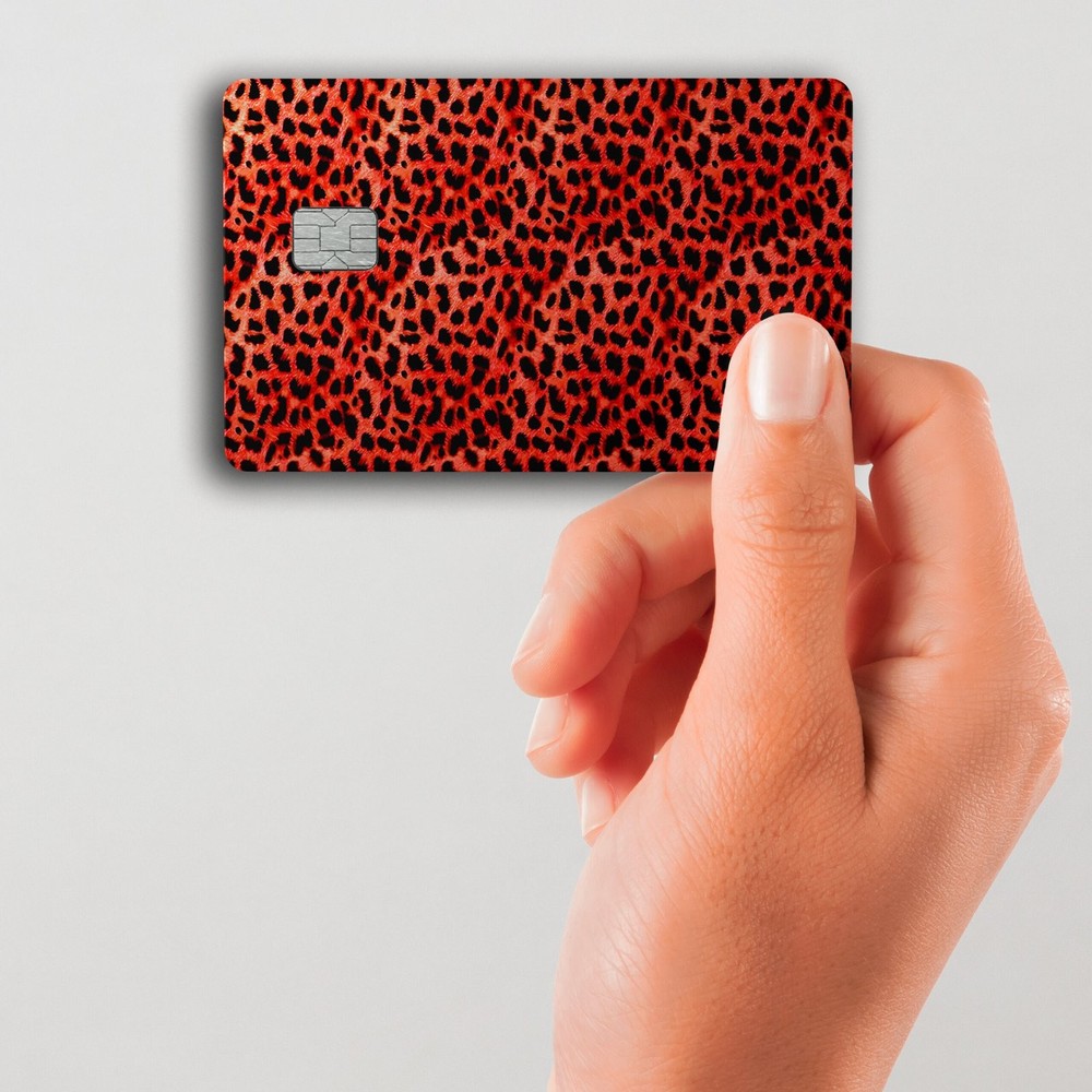Neon Leopard Card Skin (RED)