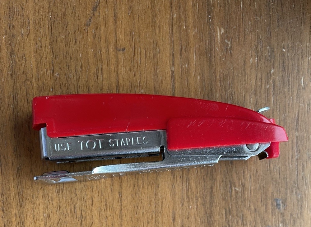 Swingline Tot 50 Red Mini Stapler Vintage