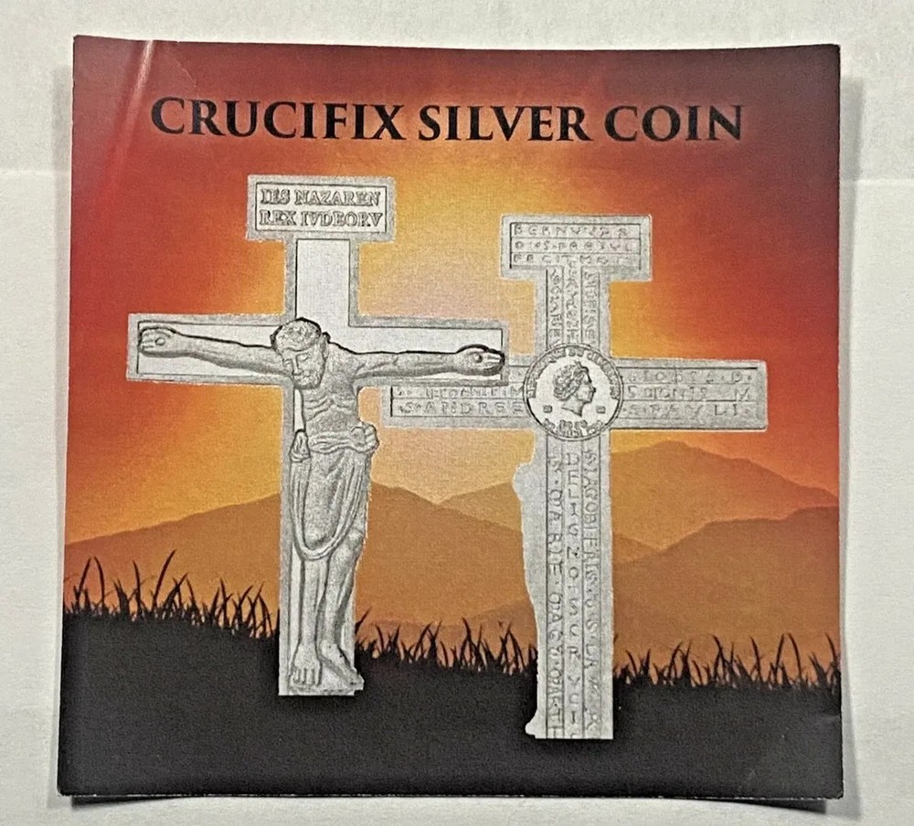 2022 CAMEROON CRUCIFIX SILVER COIN