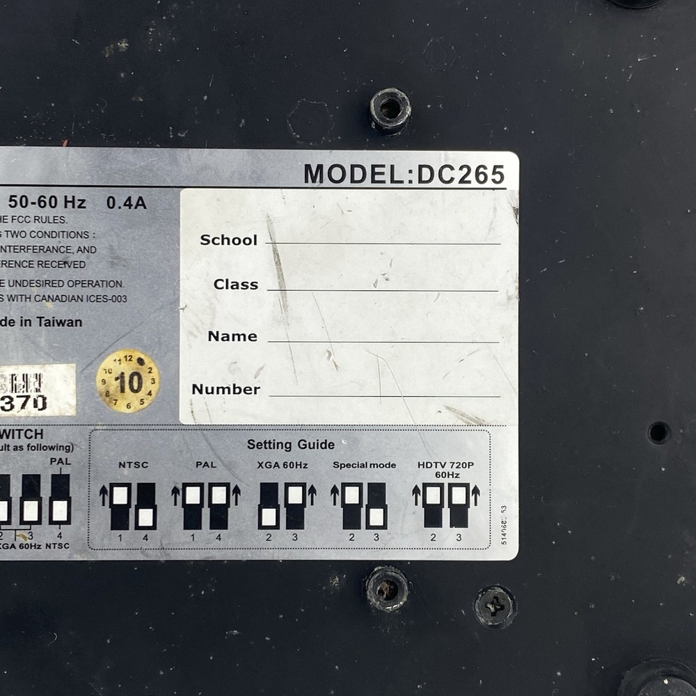 Lumens DC265 Full HD Document Camera Visualizer 1080p No Cables Tested Working!