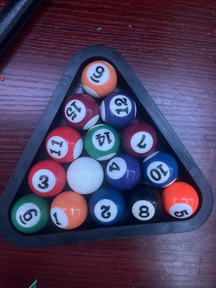 Mini Pool Table Billiard Set Tabletop Portable Pool Arcade Game Table