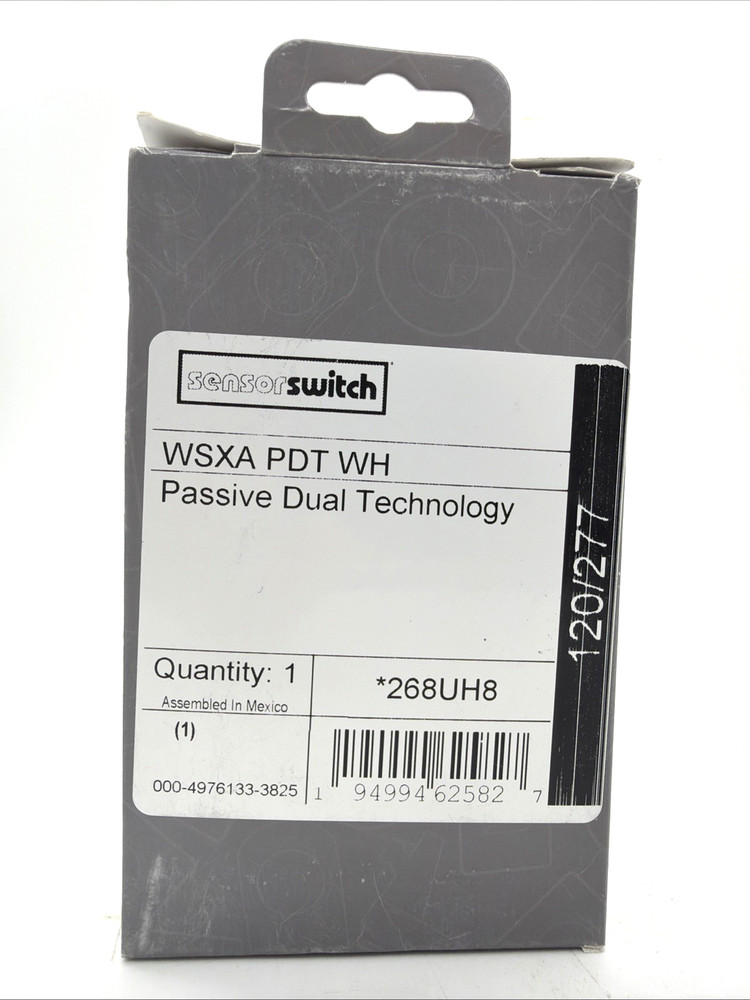 SENSOR SWITCH WSXA PDT WH OCCUPANCY SENSOR WALL SWITCH 120-277V NEW