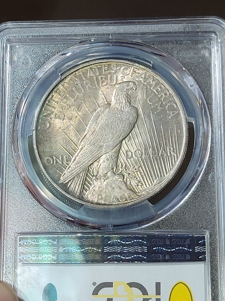 1922 $1 Peace Dollar PCGS MS62 Toned