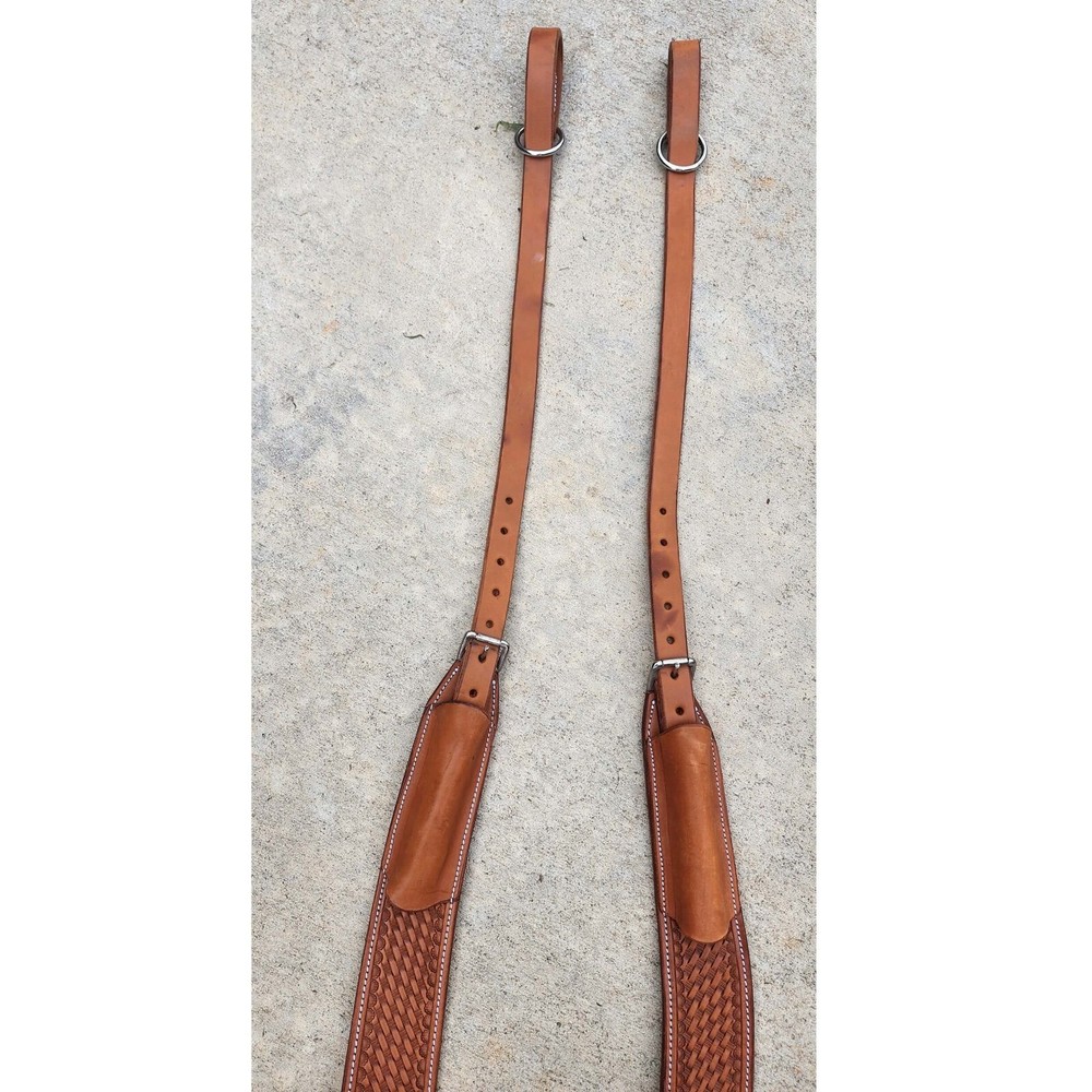 New Western Tan Color Horse Pulling Breast Collar with Tooling