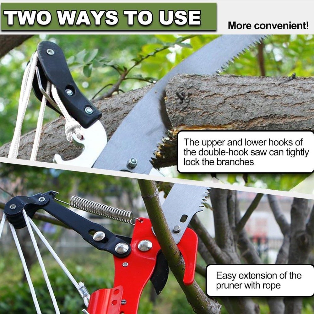 Lightweight Tree Trimmer, 13ft Pole Saw for Tree Pruning