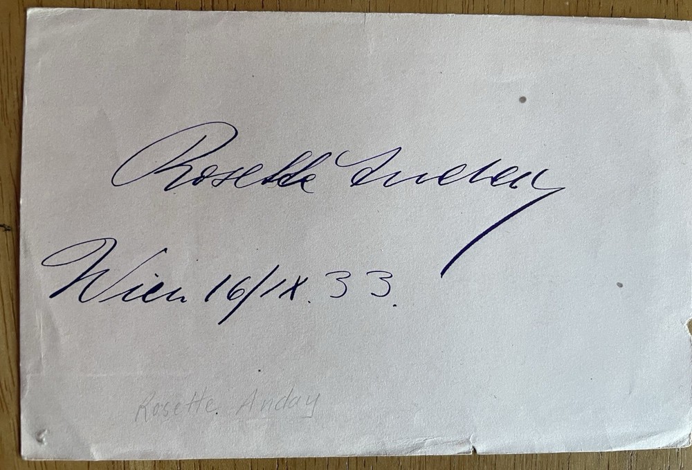 Hungarian Soprano Rosette Anday Autograph