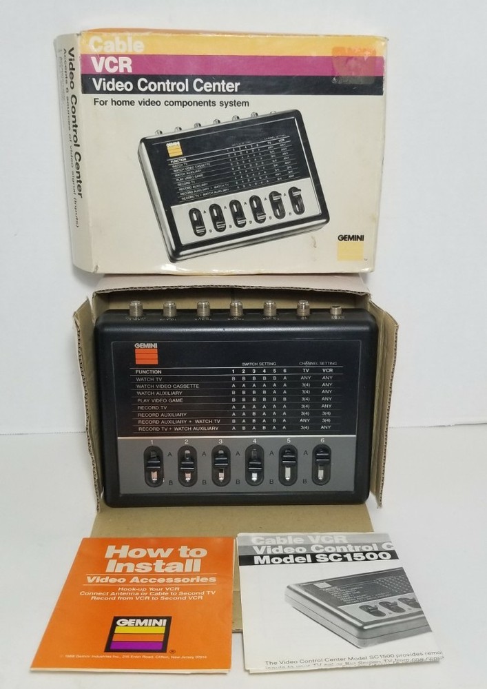 Gemini Cable VCR Video Control Center SC1500 Home Components NIB 6 Input