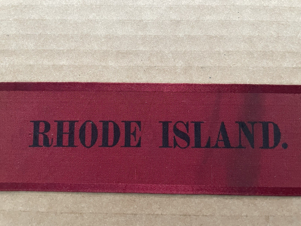 Vintage RHODE ISLAND Cloth Silk Bookmark