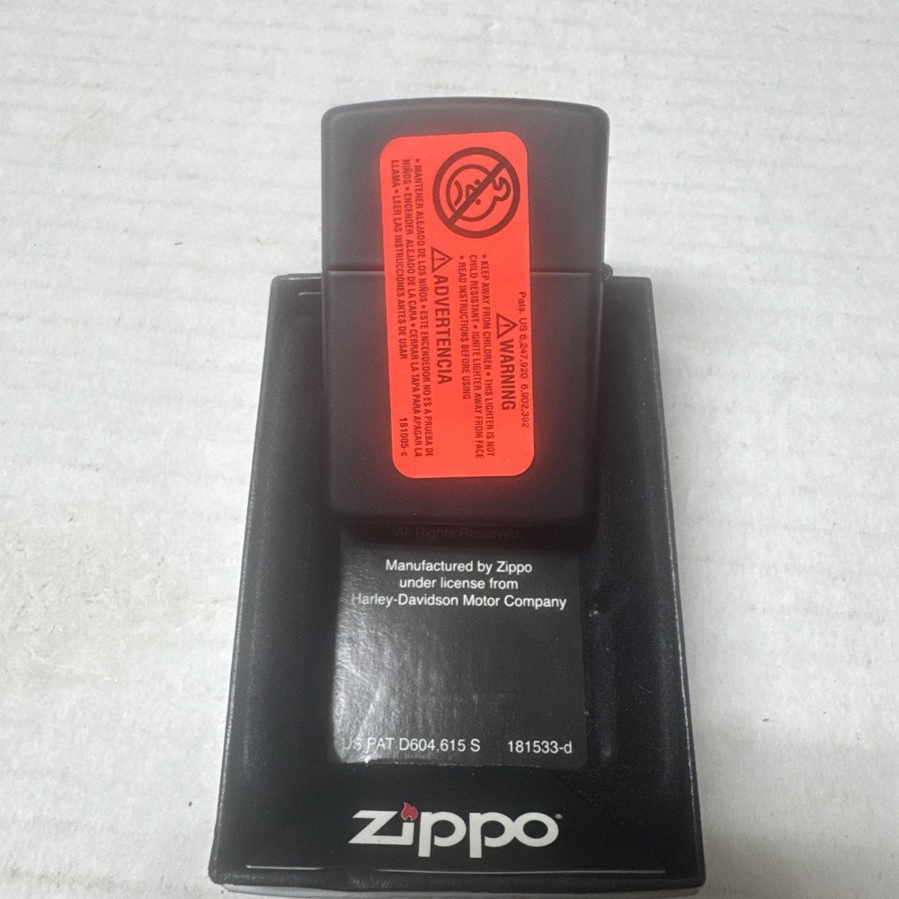 ZIPPO 2009 HARLEY DAVIDSON EAGLE BLACK MATTE LIGHTER SEALED