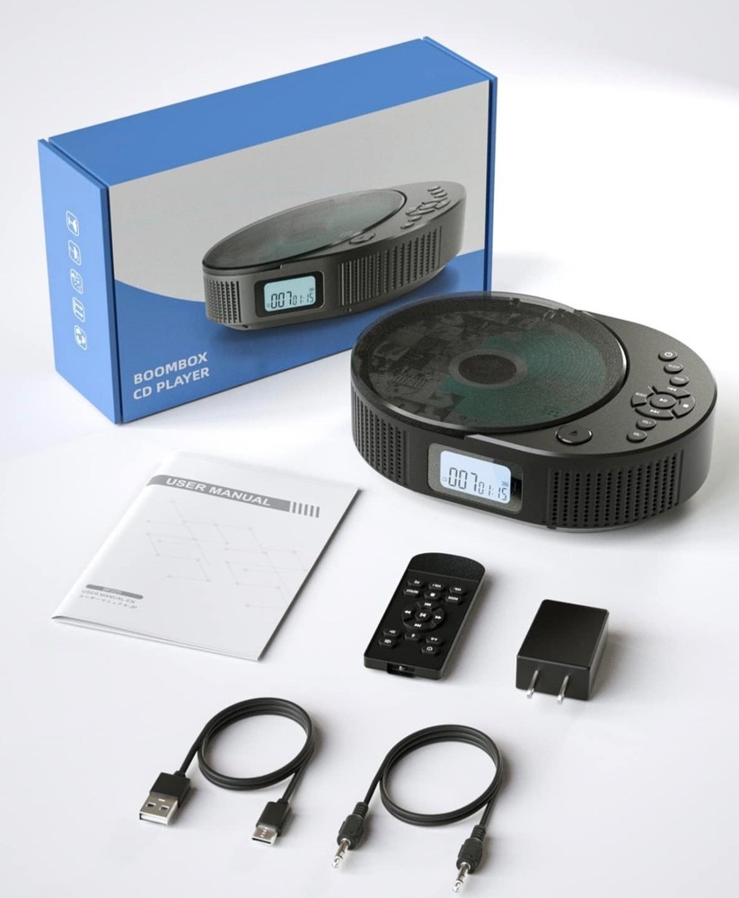 CD Player Portable, FELEMAN Upgraded 2 in 1 Portable CD Player & Bluetooth Speak