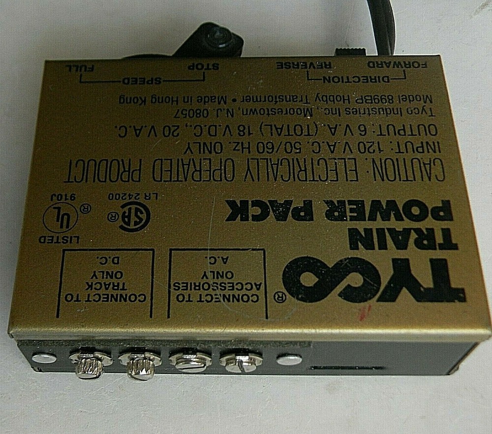 Tyco Train Controller Transformer #899BP Output: 18VDC - 20VAC - HO & N