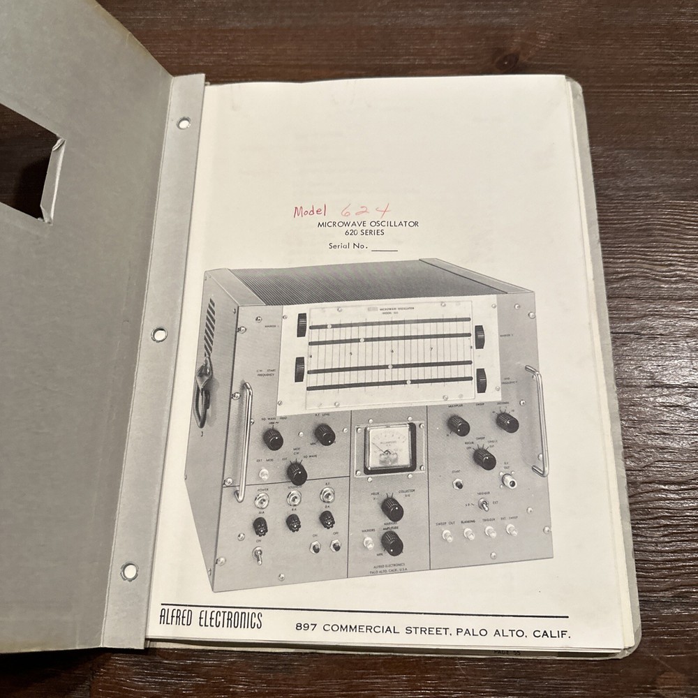 Alfred Electronics 620 Series Microwave Oscillator Instruction
