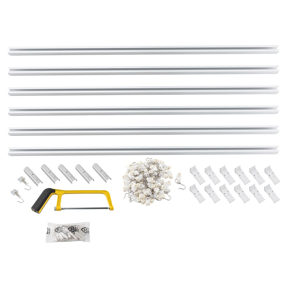 Adjustable Ceiling Mounted Curtain Track Rail Straight Slide Window Balcon