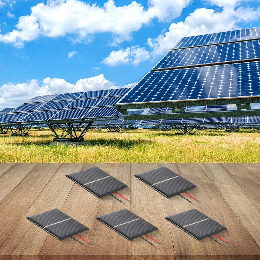 5PCS 54x54MM Solar Panel with Wire Efficient Energy for Outdoor Activities