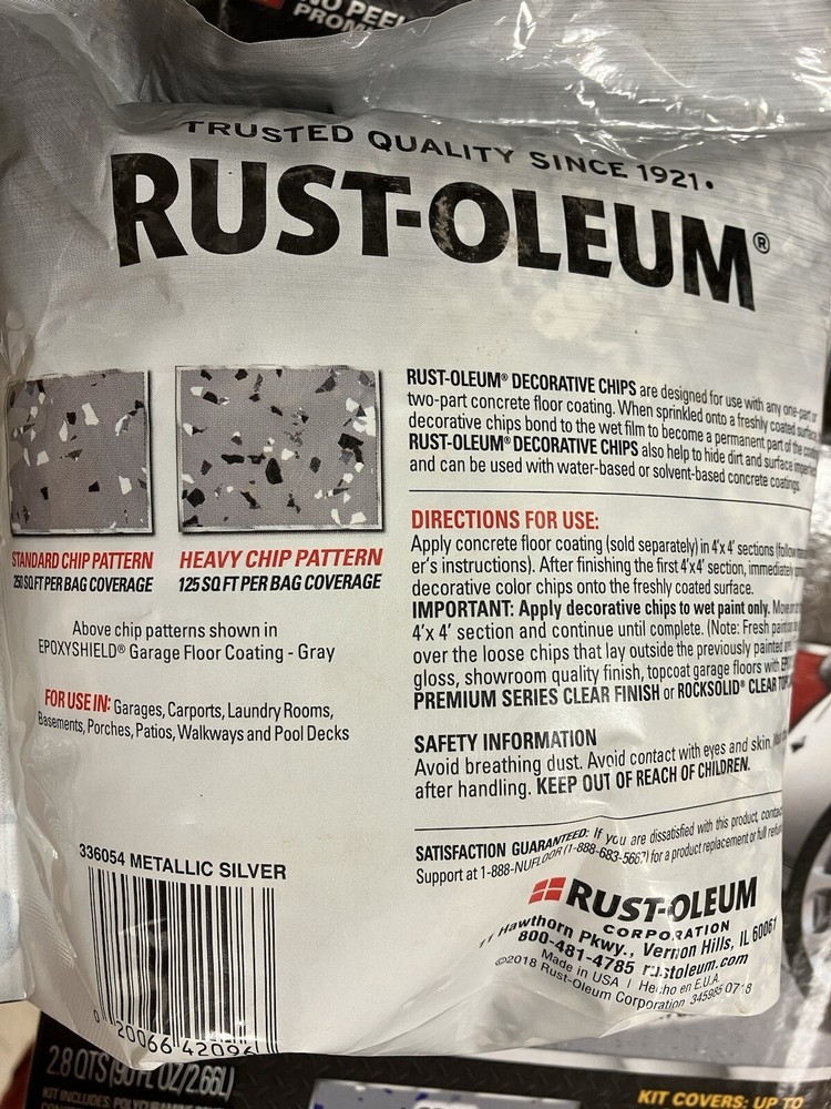 Rust-Oleum Decorative Color Chips For Concrete Coating 1 Lb Micro Blue/Gray