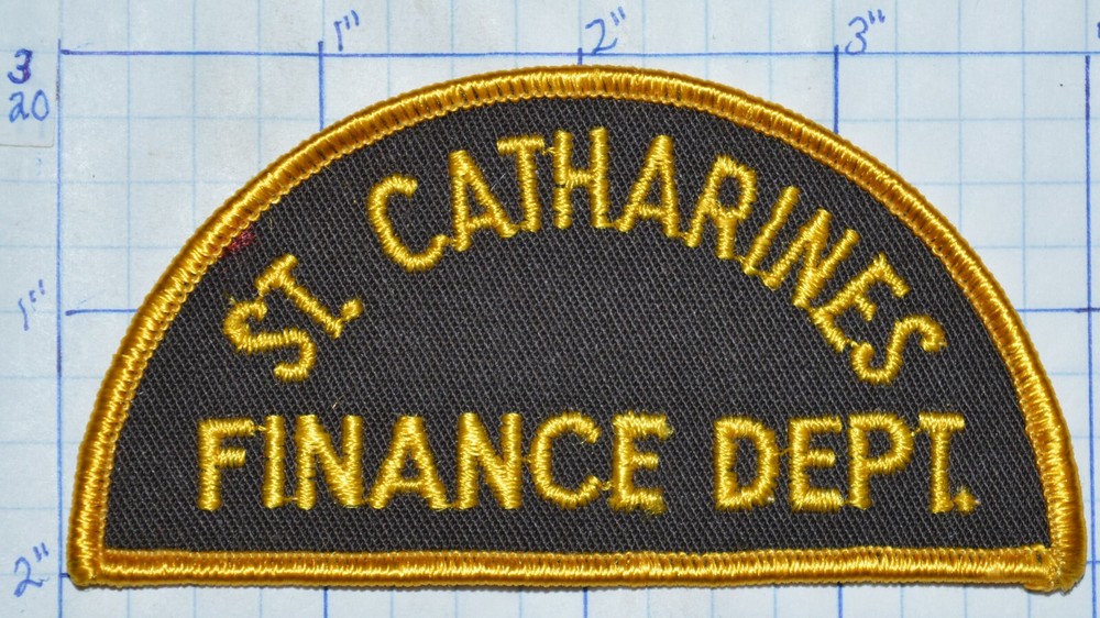 CANADA, ST CATHARINES FINANCE DEPT ONTARIO PATCH