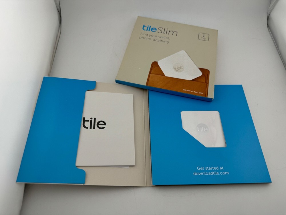 [2-PACK] TILE SLIM (WHITE) BLUETOOTH TRACKER FINDER - [EC-04001]