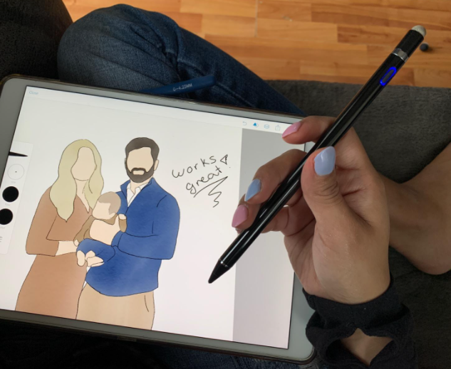 Active Rechargeable Stylus Pen Compatible for iOS & Android Touch Screens