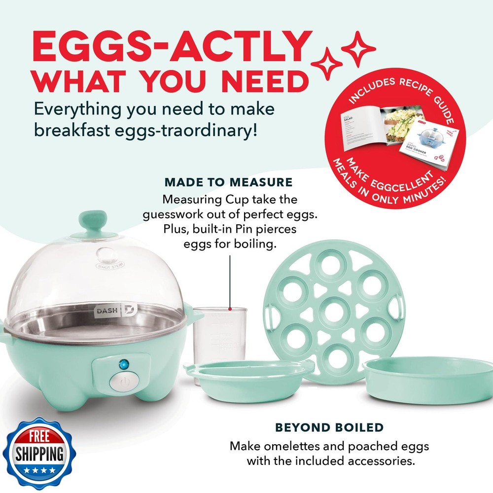DASH Rapid Egg Cooker: 7 Egg Capacity Electric Egg Cooker for Hard Boiled Egg