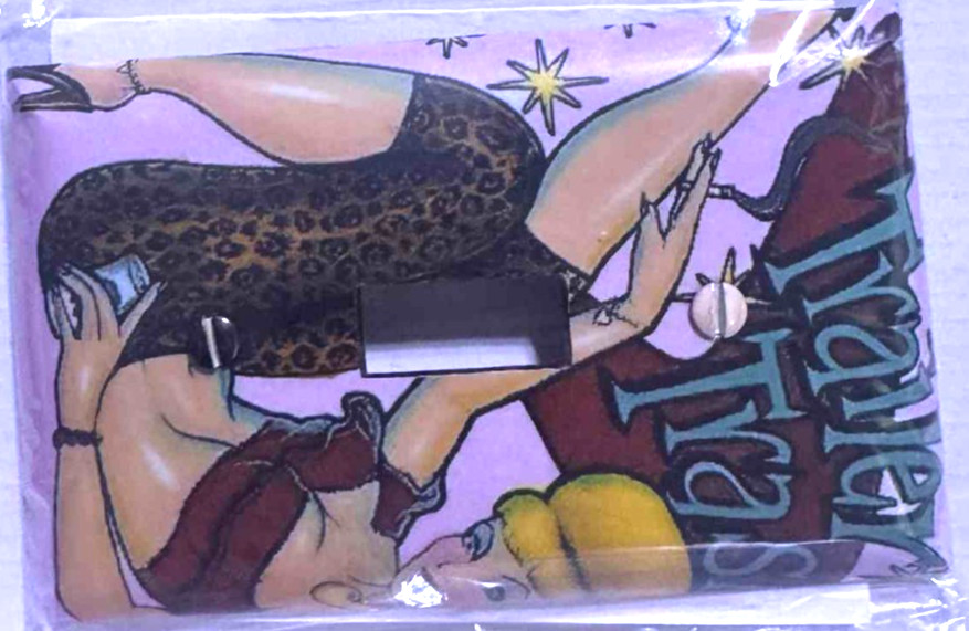 Handmade "Trailer Trash Charlene" Single Light Switch Plate