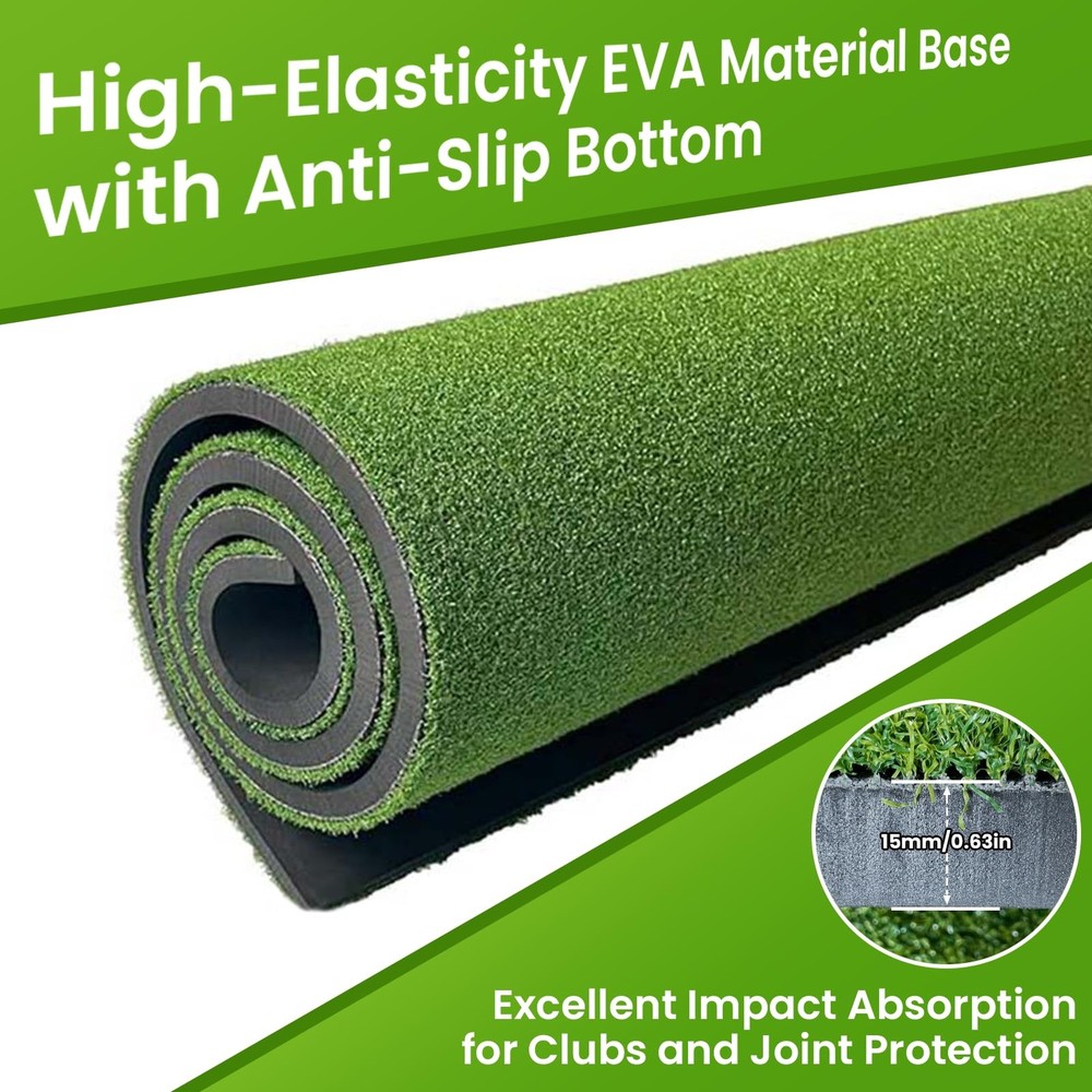 Golf Hitting Mat 5x4ft, 21mm Artificial Turf Colorful