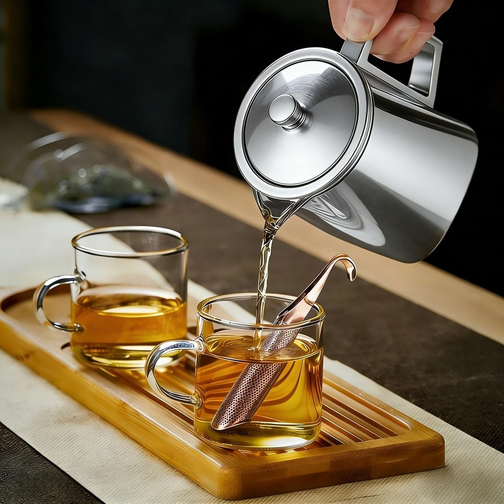 2 Pcs Tea Infuser with Hook Handle, Tea Diffusers for Loose Tea, Tea Steeper ...