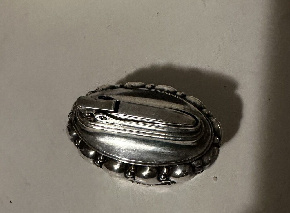 Vintage Ronson Silverplate Crown Table Lighter Made In England