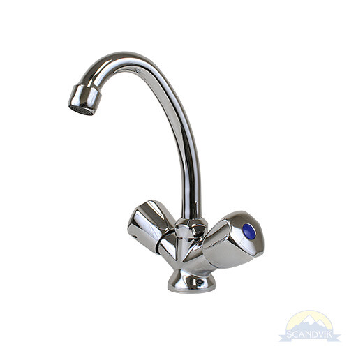 Scandvik 70002 Classic Swivel J-Spout Galley Mixer