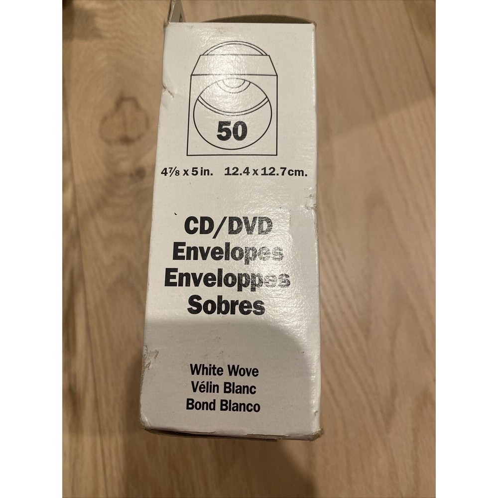 Color Tech Envelopes 50 CD/DVD Window Envelopes Bright White NIP