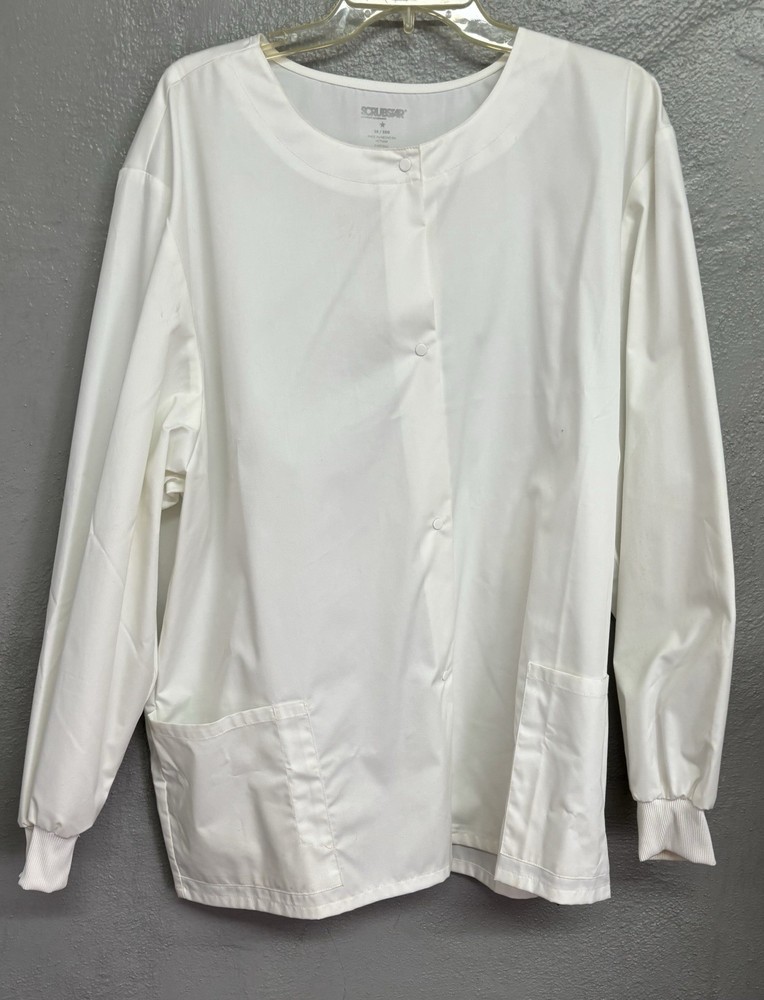Scrubstar RN93643 White Lab Coat Size 2X Snaps
