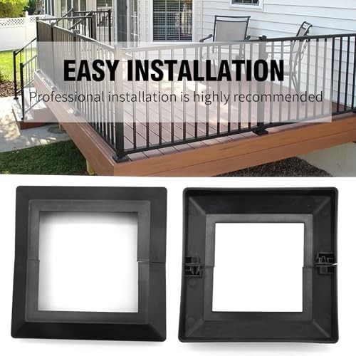 8Pcs Split Style Post Base Cover Trim Skirt Plastic Post Skirt Deck Post Base
