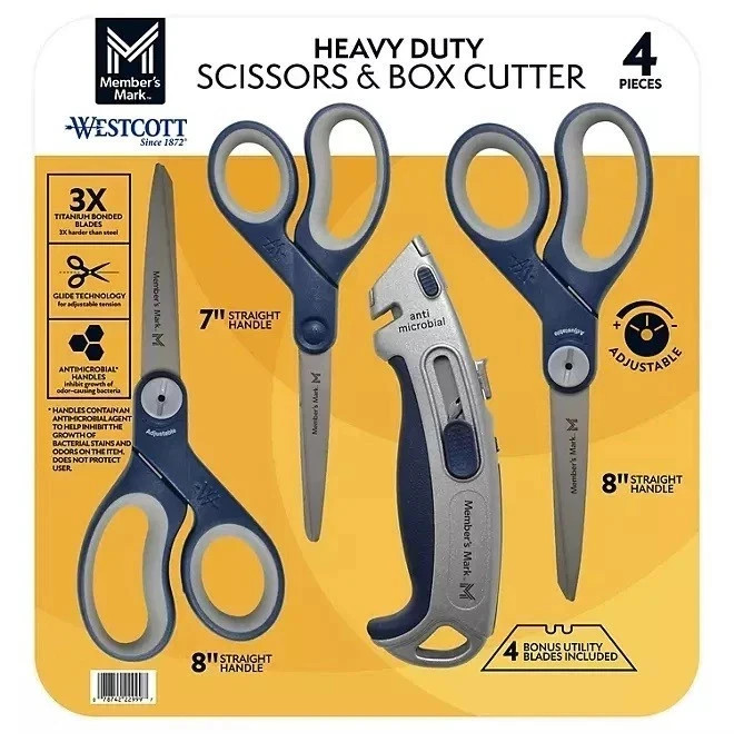 Member's Mark Anti-Microbial Scissors with Box Cutter Heavy Duty™