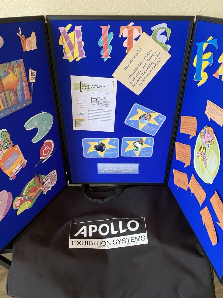 Apollo Exhibition Systems Table Exhibit Event Display Board, Hook & Loop Closure