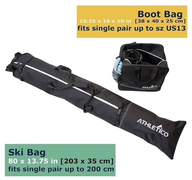 Athletico Adventure Ski & Boot Bag Combo Unpadded