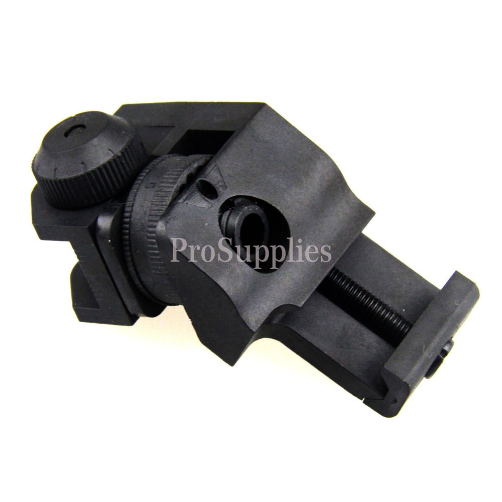 Black Front & Rear 45 Degree Rapid Transition BUIS Backup Polymer Sight