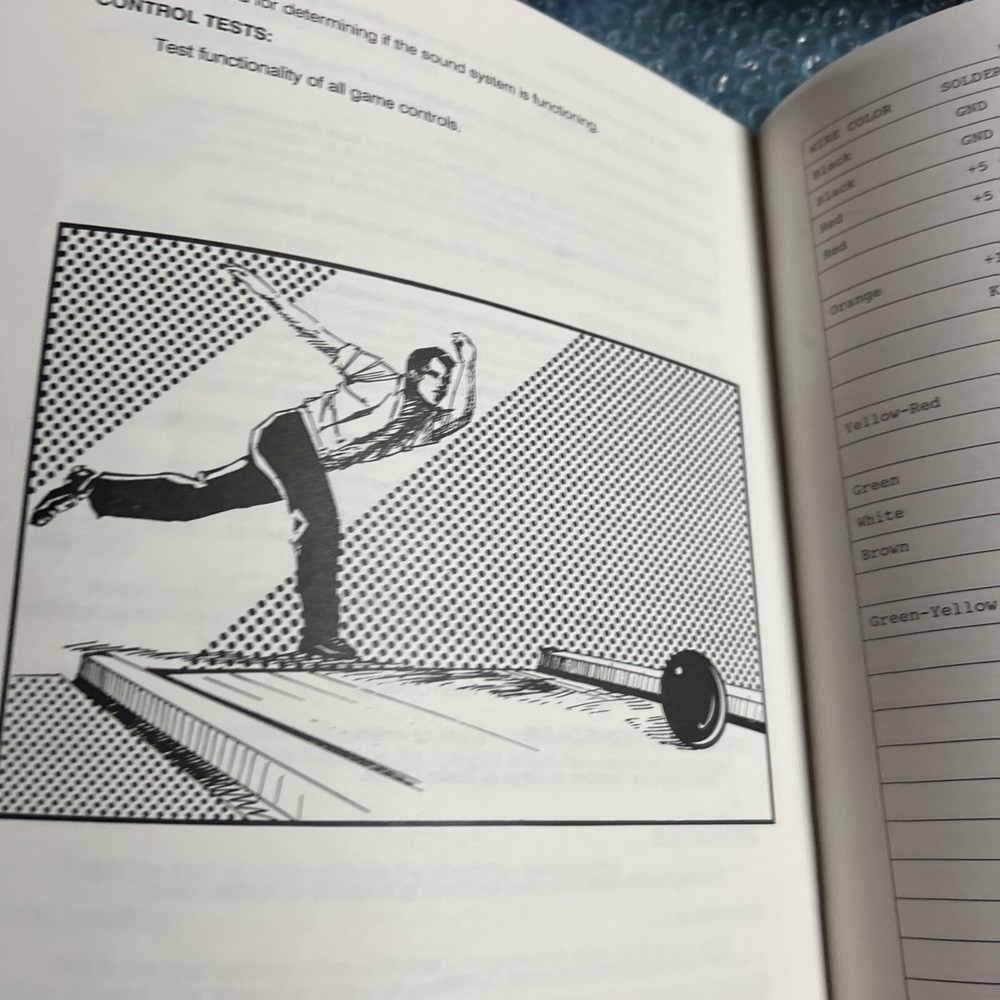 STRATA BOWLING       ARCADE GAME ORIGINAL owners   manual