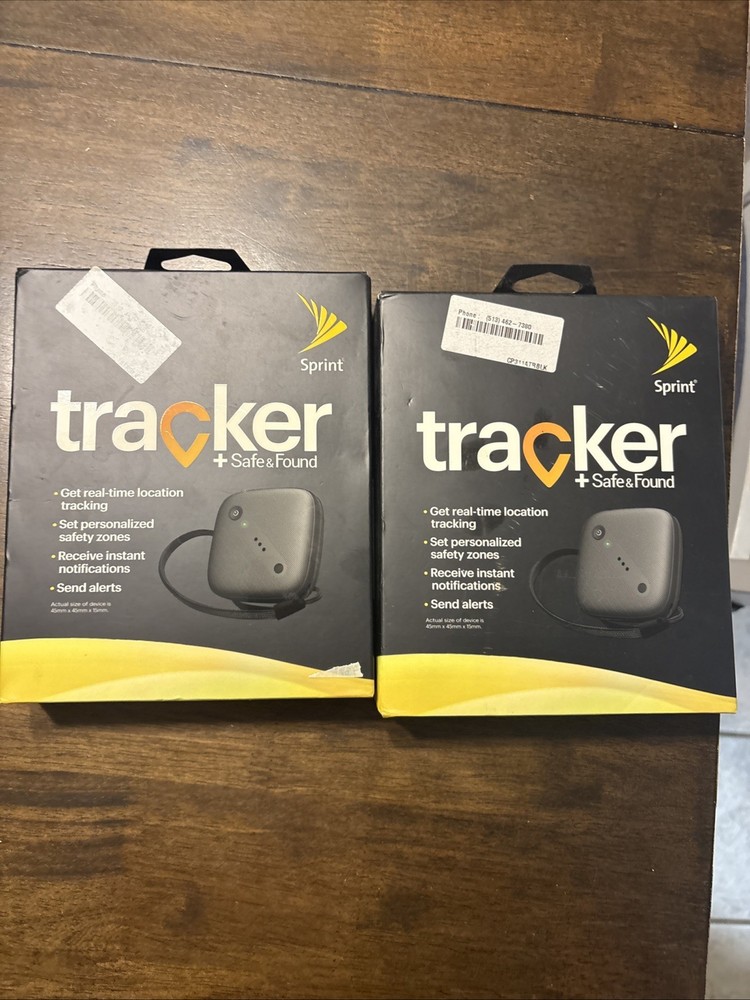 2 Sprint Tracker Safe & Found GPS Tracker Apple Android Compatible New/Sealed.