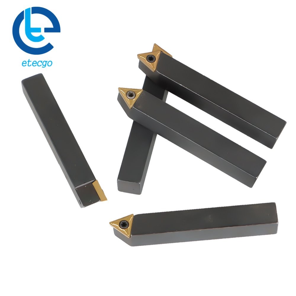 Carbide Indexable Turning Tool Bit With Carbide Inserts 5 PACK 3/8"