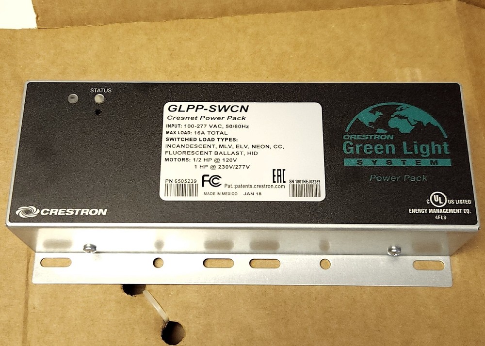 CRESTRON GLPP SWCN Green Light System CRESNET POWER PACK Power Supply INPUT