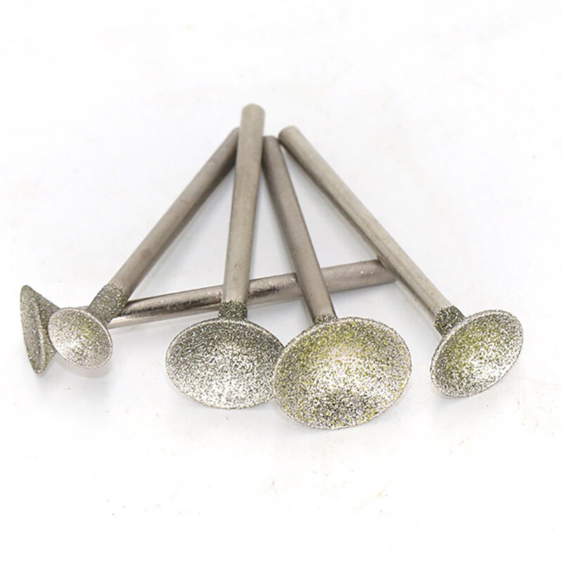 0.5-16mm Concave Head Diamond Burr Grinding Bits Bead Shaping Rotary Tools