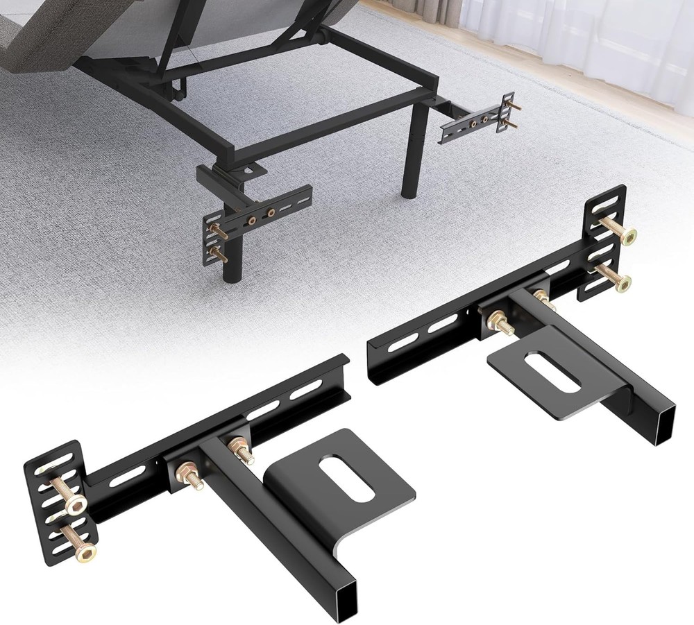 Customizable Headboard Brackets with Hardware - Fit for All Bed Frames, 2 Pack