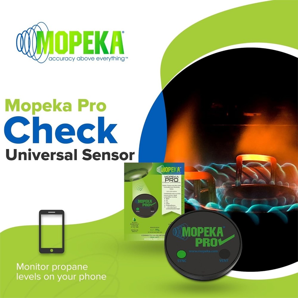 Pro Check Universal Sensor - Bluetooth Ultrasonic Sensor for Steel Propane Ta...